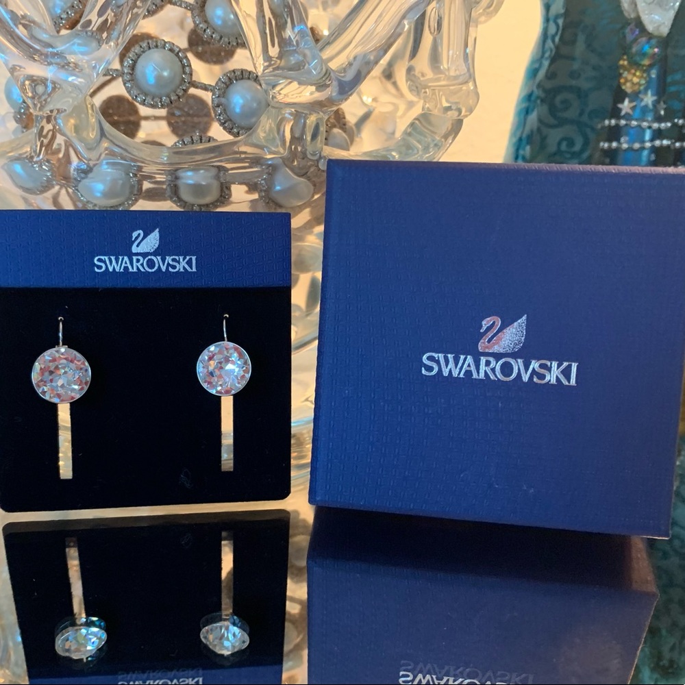 Authentic Swarovski Bella White Earrings